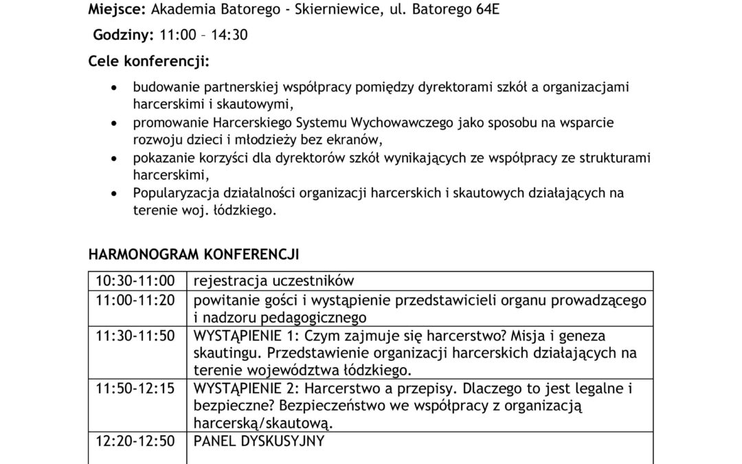 „Szkoła przyjazna harcerstwu” w Skierniewicach
